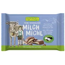 Rapunzel Czekolada mleczna z nadzieniem mlecznym dla dzieci 100 g Bio