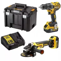 Dewalt Zestaw combo 18v dck2020p2t (dcd791, dcg405) 2x5,0ah tstak