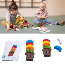 Lody drewniane - nauka kolor�w i koordynacji Bs Toys
