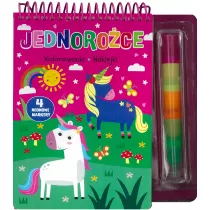 Jednoro�ce. Kolorowanki, naklejki, 4 neonowe markery