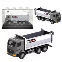 Wywrotka metalowa srebrna 1:80 Leantoys
