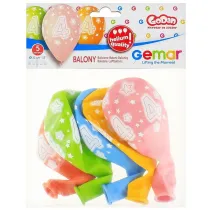 Godan Balony Premium Hel z nadrukiem 4 13" 5 szt.