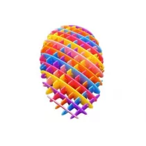 Gniotek antystresowy kolorowy 10cm Leantoys