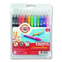 Koh-I-Noor Flamastry Twins dwustronne 12 szt.