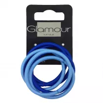 Glamour Gumki do wosw bez metalu Niebieskie 6 szt.