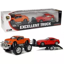 Zestaw pojazdw Monster Truck + laweta + BMW Leantoys