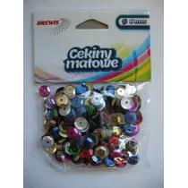 Cekiny matowe kolorowe 8mm, 10g