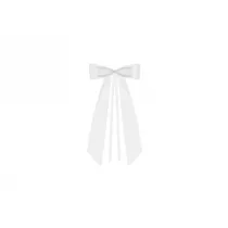 PartyDeco Kokardy z muszk� bia�e 14cm
