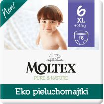 Moltex Ekologiczne pieluchomajtki 6 Pants XL 14kg+ 18 szt.