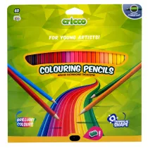 Cricco Kredki trjktne z temperwk 60 szt.