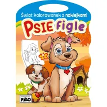 �wiat kolorowanek z naklejkami. Psie figle