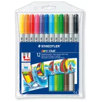 Staedtler Flamastry dwustronne Noris Club, 12 kolor�w 12 szt.