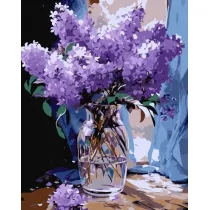 Qbee Malowanie po numerach - Pachncy fiolet 40x50cm