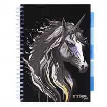 Koozeszyt Strigo A4 Project Book Unicorn czarny w lini