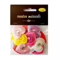 Galeria Hobby Aplikacje materia�owe serca z kryszta� 3.5cm