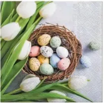 Paw Serwetka Lunch Decor Eggs and Tulips 33x33 20szt./op.