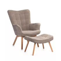 HowHomely Fotel z podnkiem Grella Platinum