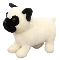 Maskotka Pies Mops bia�y 19cm LeanToys