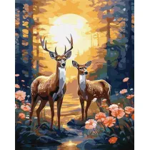 Ideyka Malowanie po numerach - Wdzi�czny jele� 40x50cm