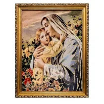 Obraz Haftowany Matka Bo�a z dzieci�tkiem 42/32cm
