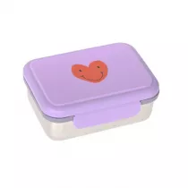 Lassig Lunchbox ze stali nierdzewnej Little Gang Heart lilac