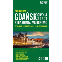 Gdańsk, Gdynia, Sopot 1:26 000 plan miasta PIĘTKA