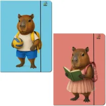 Bee-bee Teczka A4 z gumk� Kapibara Siatk�wka Uczennica mix