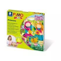 Staedtler Fimo Masa plastyczna termoutwardzalna Kids, Form&Play Ksi�niczki, 42g, 4 kostki, zestaw z akcesoriami 4x42g