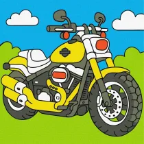Ideyka Malowanie po numerach - Motocykl Kids 25x25cm
