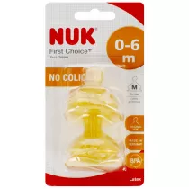 Nuk Smoczek do butelki, lateks, 0-6 mies. rozm. M FC+ 2 szt.