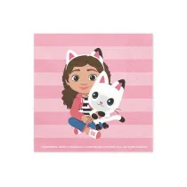 PartyDeco Serwetki Koci Domek Gabi 33 cm x 33 cm 20 szt