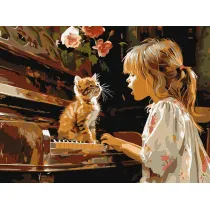 Ideyka Malowanie po numerach - piewajcy duet 30x40cm