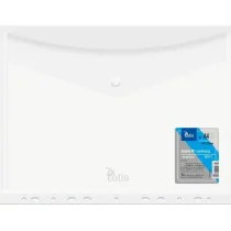 Tetis Koperta A4 PP na zatrzask perfor. mleczna (6 szt)