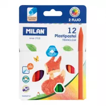 Milan Kredki wiecowe trjktne 12 szt.