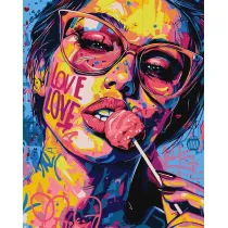 Ideyka Malowanie po numerach - Dziewczyna z cukierkiem 40x50cm