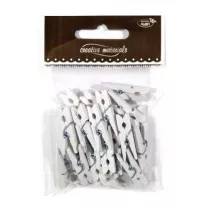 Galeria Hobby Klamerki drewniane bia�e 30 mm