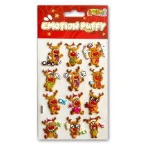 Penmate Naklejki puffy Emotion Reindeers