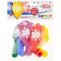 Godan Balony Premium Hel z nadrukiem 30 13" 5 szt.