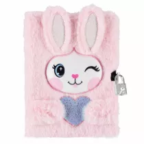 Pami�tnik pluszowy zamykany A5/64 k Rabbit & Heart STARPAK 541490