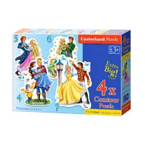 Puzzle 4w1 4+5+6+7 el. Zakochane ksiniczki B-04461 Castorland