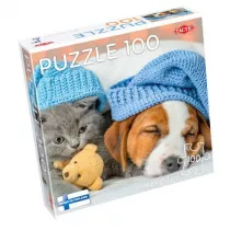 Puzzle 100 el. Sodki kiciu i picy piesek Tactic