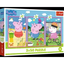 Puzzle 3x50 Sia przyjani Peppa Pig TREFL
