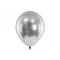 PartyDeco Balony Glossy srebrne 46cm