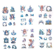 Dalprint Naklejki Pet Po�yskuj�ce Wr�ki Blue Stardust 6 arkuszy