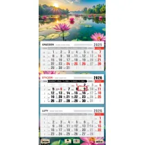 Kalendarz 2026 trjdzielny paska gwka jezioro