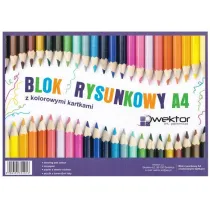 Blok rysunkowy a4 kolor Wektor 10szt/opak