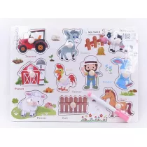 Puzzle drewniane farma CK010248 91117 Icom Polska