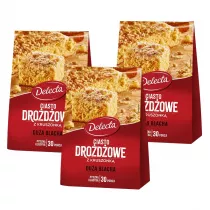 Delecta Dua blacha ciasto drodowe Zestaw 3 x 600 g