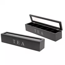 Excellent Houseware Pudeko na herbat Tea Box, 6 przegrdek