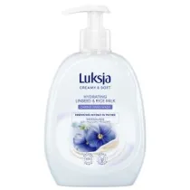 Luksja Nawil�aj�ce kremowe myd�o w p�ynie Len i Mleczko Ry�owe 500 ml
